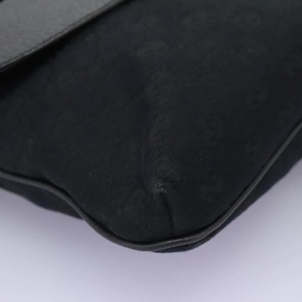 GUCCI GG Canvas Shoulder Bag Black Silver 256100 Auth ep8911 - Picture 2 of 14